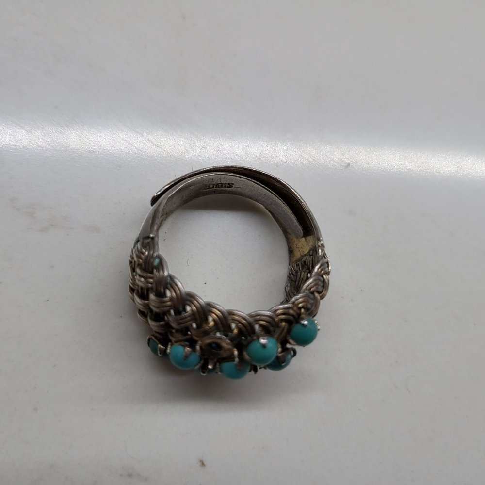 Turquoise silver ring - Picture 2 of 4
